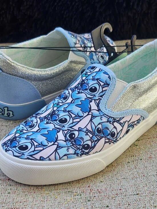 Disney Other - Disney Stitch Girl Shoes Loafer Slip On Blue Size 4US 36 EU NWT